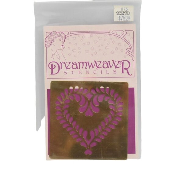 Brass Stencils Lot Valentines Day Love Heart Dreamweaver Heritage Handcrafts - Picture 5 of 5